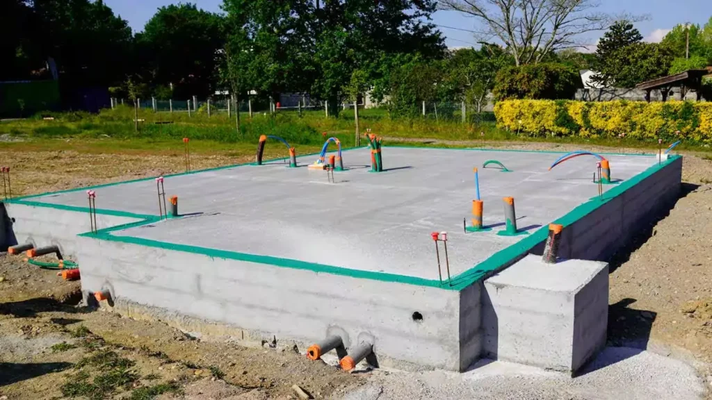 A large Foundation Slabs prepared by Northland Concrete Services, built to support a major construction project.