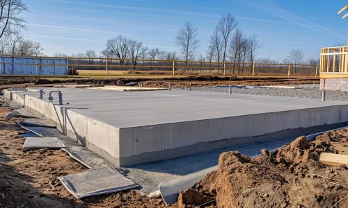 A newly installed Foundation Slabs by Northland Concrete Services, forming a reliable base for a new structure. A newly installed Foundation Slabs by Northland Concrete Services, forming a reliable base for a new structure.